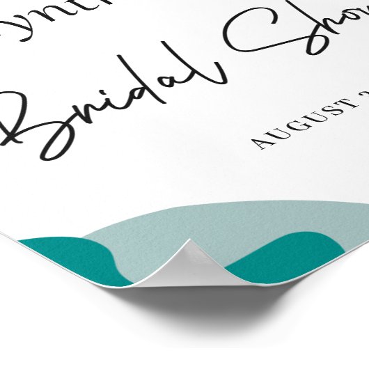 Modern Abstract Tropisch Vrijgezellenfeest Welkom Poster (Hoek)