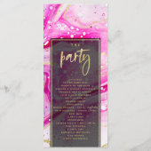 " modern abstract trouwprogramma " programmakaart (Achterkant)