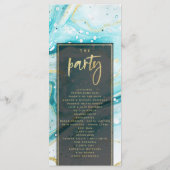 " modern abstract trouwprogramma " programmakaart (Achterkant)