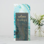 " modern abstract trouwprogramma " programmakaart (Staand voorkant)