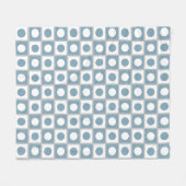 Modern Abstract Turquoise & Wit Fleece Deken (Voorkant (Horizontaal))