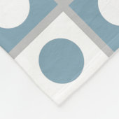 Modern Abstract Turquoise & Wit Fleece Deken (Hoek)