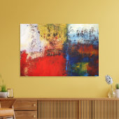 Modern Abstract verf omwikkeld canvas - 2 canvasse (Insitu (Woonkamer))