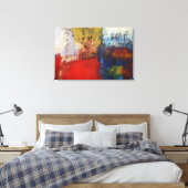 Modern Abstract verf omwikkeld canvas - 2 canvasse Afdruk (Insitu (Slaapkamer))