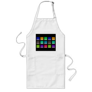 Modern Abstract Vierkant Patroon Lang Schort