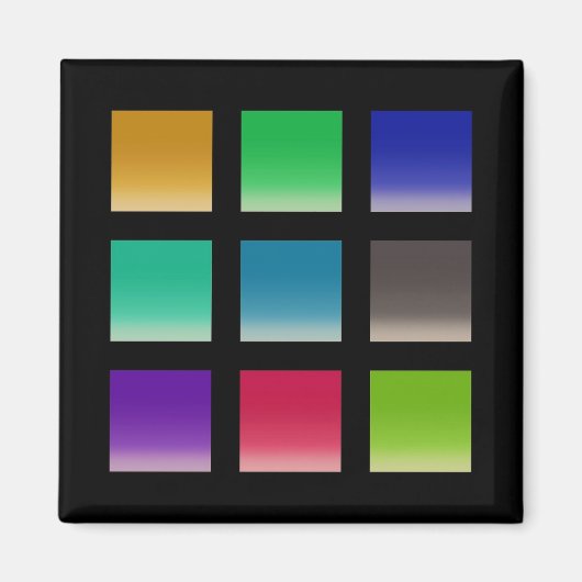 Modern Abstract Vierkant Patroon Magneet (Voorkant)