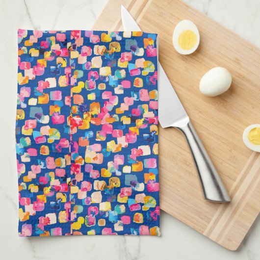 Modern Abstract vierkant patroon Theedoek (Quarter Fold)