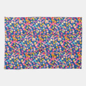 Modern Abstract vierkant patroon Theedoek (Horizontaal)