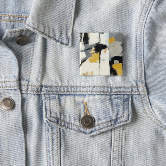 Modern Abstract Vierkante Button 5,1 Cm (In situ)