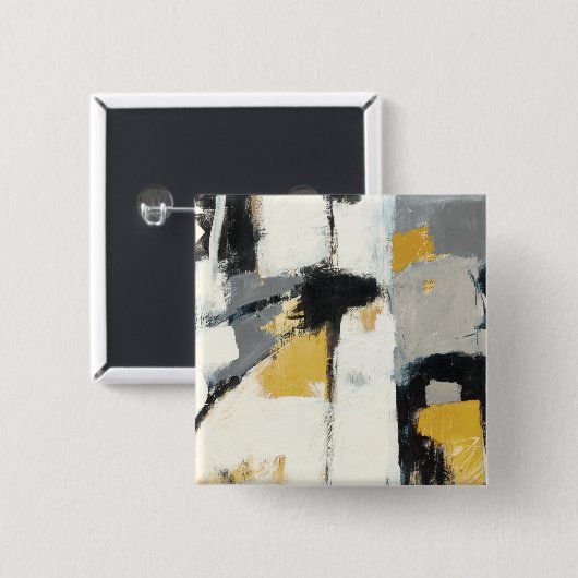 Modern Abstract Vierkante Button 5,1 Cm (Voorkant /achterkant)