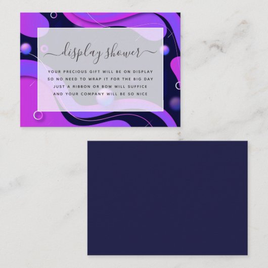 Modern Abstract virtueel Vrijgezellenfeest Informatiekaartje (Voorkant / Achterkant)