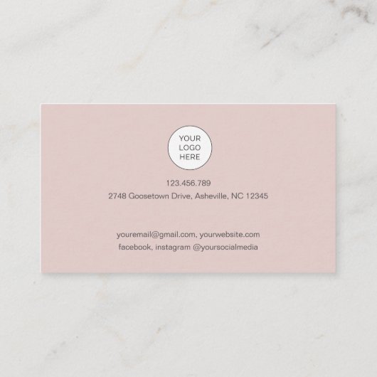 Modern abstract visitekaartje met QR-code & logo (Achterkant)