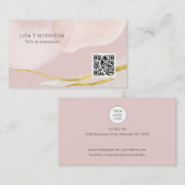 Modern abstract visitekaartje met QR-code & logo (Voorkant / Achterkant)