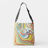 Modern Abstract vloeibaar kunstmarmer-effect Crossbody Tas (Achterkant)