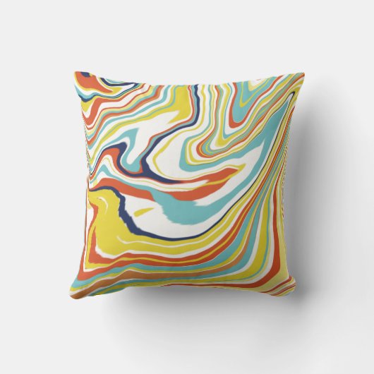 Modern Abstract vloeibaar kunstmarmer-effect Kussen (Achterkant)