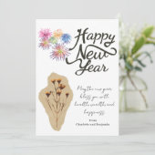 Modern Abstract vuurwerk Gelukkig nieuwjaar 2023 Feestdagenkaart (Staand voorkant)