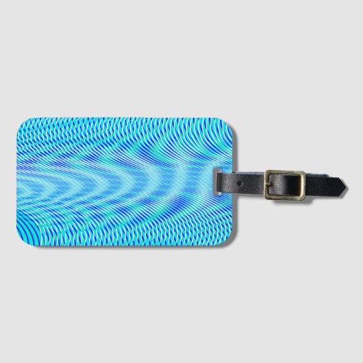 Modern Abstract water Summer Psychedelic Trippy Bagagelabel (Voorkant (horizontaal))