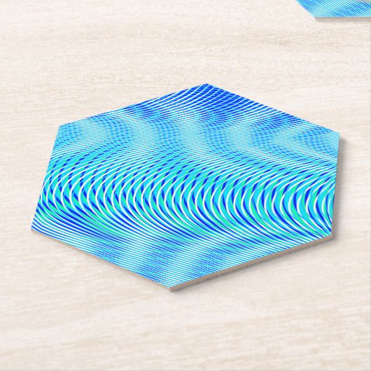 Modern Abstract water Summer Psychedelic Trippy Kartonnen Onderzetters (Schuin)