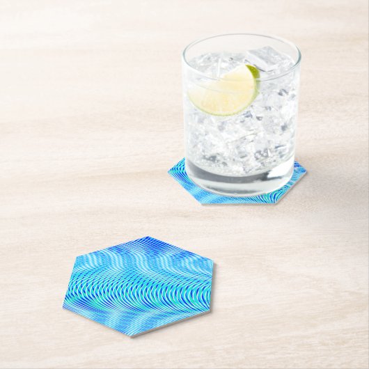 Modern Abstract water Summer Psychedelic Trippy Kartonnen Onderzetters (Insitu)