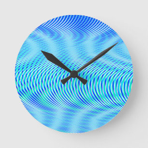 Modern Abstract water Summer Psychedelic Trippy Ronde Klok