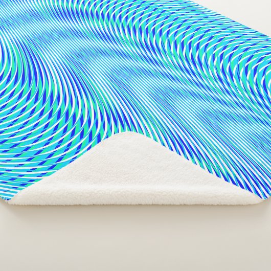 Modern Abstract Water Zomer Psychedelisch Trippy Sherpa Deken (3/4)