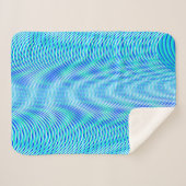 Modern Abstract Water Zomer Psychedelisch Trippy Sherpa Deken (Voorkant (horizontaal))