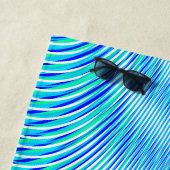 Modern Abstract Water Zomer Psychedelische Trip Strandlaken (In situ)