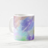 Modern Abstract Watercolor Clouds Colorful Pastel  Koffiemok (Voorkant links)
