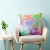 Modern Abstract Watercolor Clouds Colorful Pastel Kussen (Stoel)