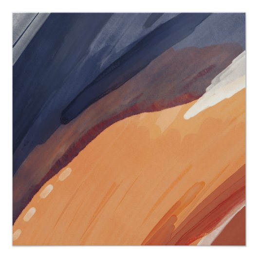 Modern Abstract Waterverf Glanzend Poster (Voorkant)