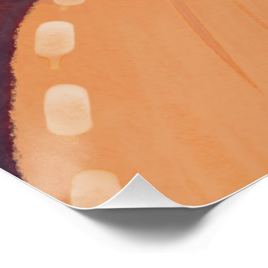 Modern Abstract Waterverf Glanzend Poster (Hoek)