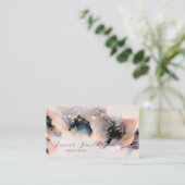 modern abstract waterverf inkt visitekaartje (Staand voorkant)