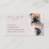 modern abstract waterverf inkt visitekaartje (Achterkant)