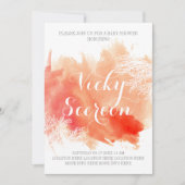 Modern abstract waterverf koraalrif baby shower kaart (Voorkant)