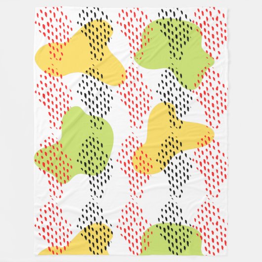Modern Abstract Waterverf Patroon Fleece Deken (Voorkant)