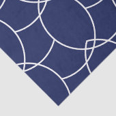 Modern Abstract wit en blauw kussenkussen Tissuepapier (Detail)