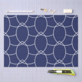 Modern Abstract wit en blauw kussenkussen Tissuepapier (Craft)