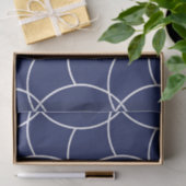 Modern Abstract wit en blauw kussenkussen Tissuepapier (Geschenk)
