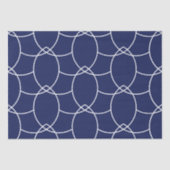 Modern Abstract wit en blauw kussenkussen Tissuepapier (Voorkant)