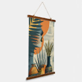 Modern Abstract Woman Art Print Boho Wall Decor Hangend Wandkleed (Gebogen)