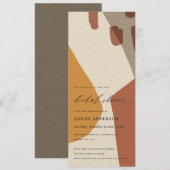 Modern Abstract Yellow Terracotta Vrijgezellenfees Kaart (Voorkant / Achterkant)