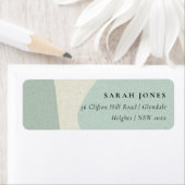 MODERN ABSTRACT ZACHTE AQUA BLAUWE ARTISTISCHE ADR ETIKET (Insitu)