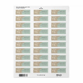 MODERN ABSTRACT ZACHTE BLAUWE KRAFT ADRES ETIKET (Full Sheet)