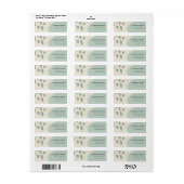 MODERN ABSTRACT ZACHTE BLAUWE KRAFT ADRES ETIKET (Full Sheet)