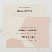 MODERN ABSTRACT ZFT BLUSH VRIJGEZELLENFEEST INVITE BEDANKKAART (Voorkant / Achterkant)