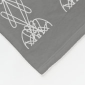 Modern Abstract zilvergrijs patroon Fleece Deken (Hoek)