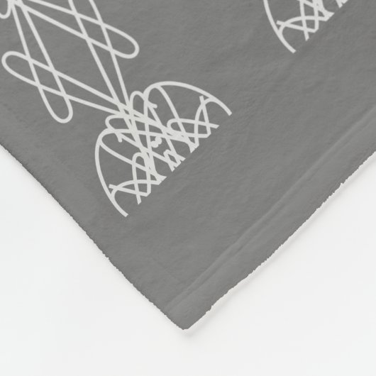 Modern Abstract zilvergrijs patroon Fleece Deken (Hoek)