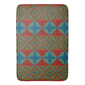 Modern Abstract zuidwest Aztec Blauwgroen rood bru Badmat (Voorkant Verticaal)