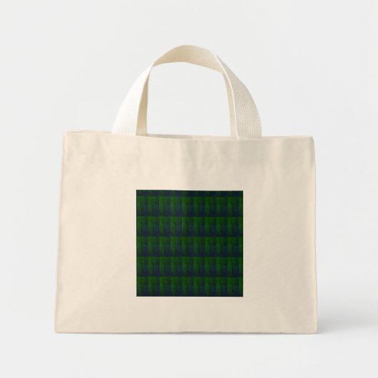 MODERN abstract zuigen in olijfgroen-mozaïekachtig Mini Tote Bag (Voorkant)