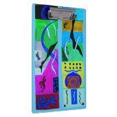 Modern Abstract zwart blauw С orful geometric Klembord (Rechts)